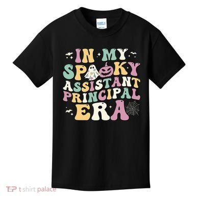In My Spooky Assistant Principal Era Retro Ghost Halloween Kids T-Shirt