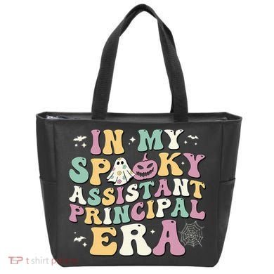 In My Spooky Assistant Principal Era Retro Ghost Halloween Tote Bag