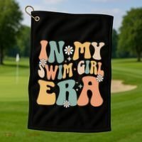 In My Swim Era Swimming Swimmer Swim Gift Golf Towel thumb 1