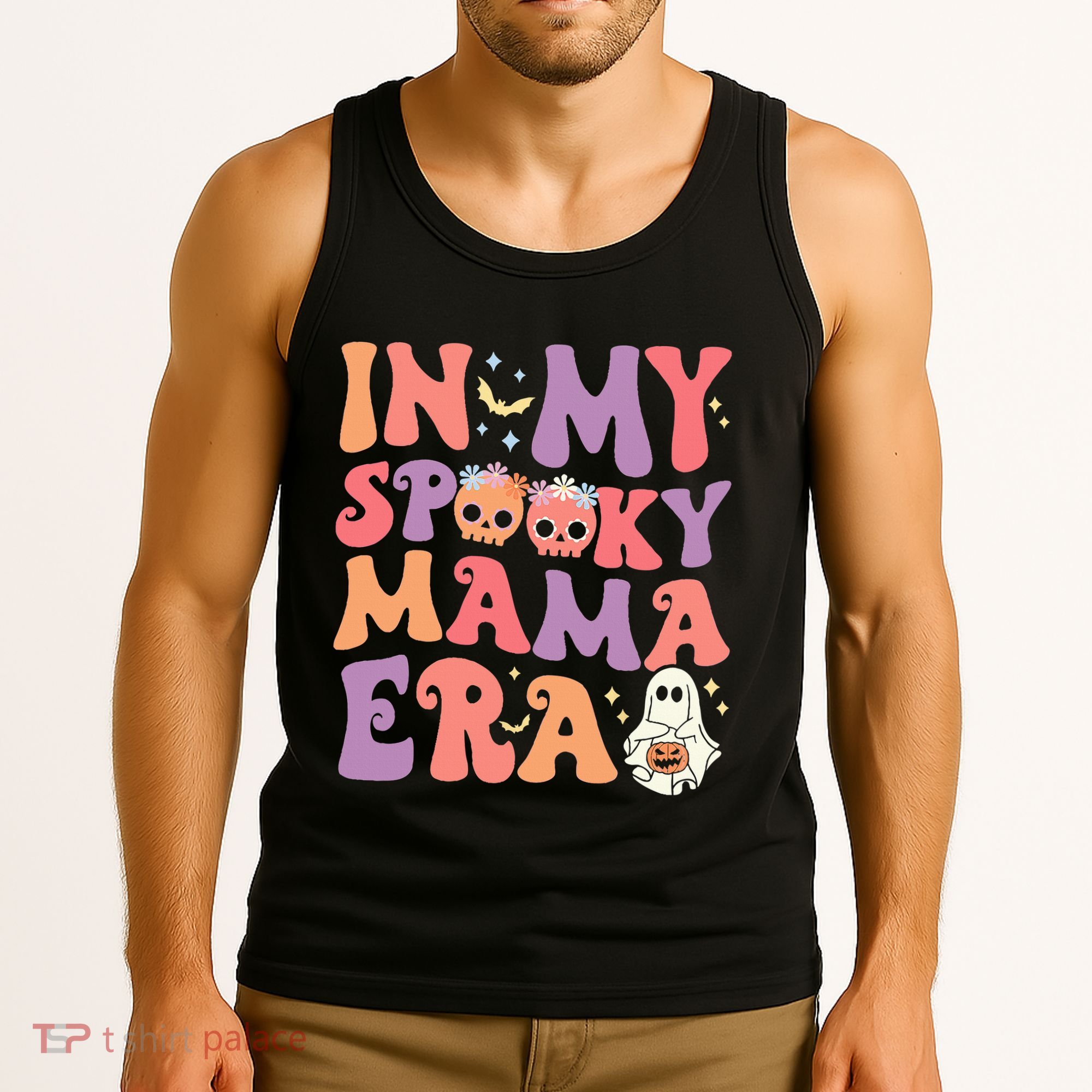 In My Spooky Mama Era Halloween Groovy Witchy Spooky Mom Tank Top