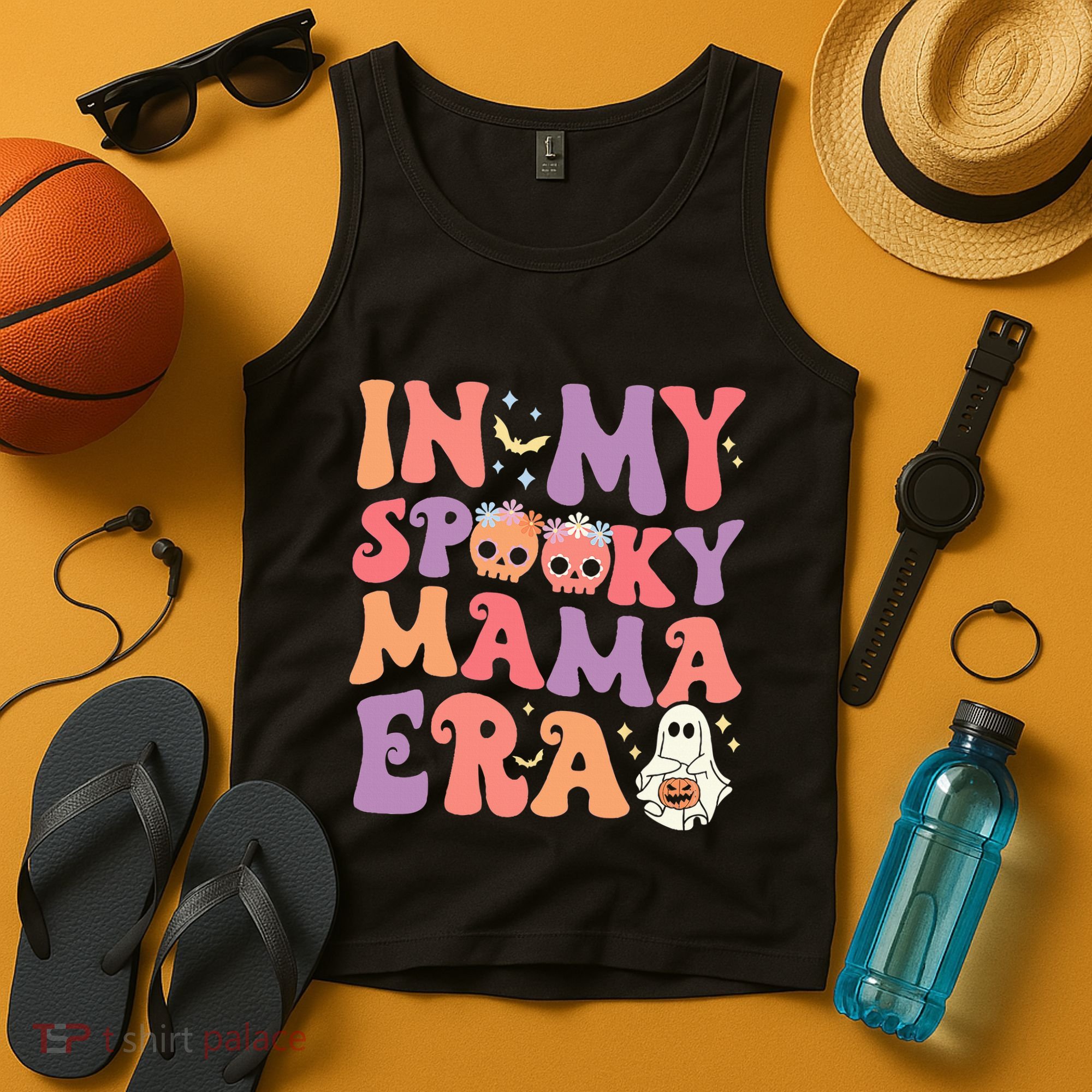 In My Spooky Mama Era Halloween Groovy Witchy Spooky Mom Tank Top