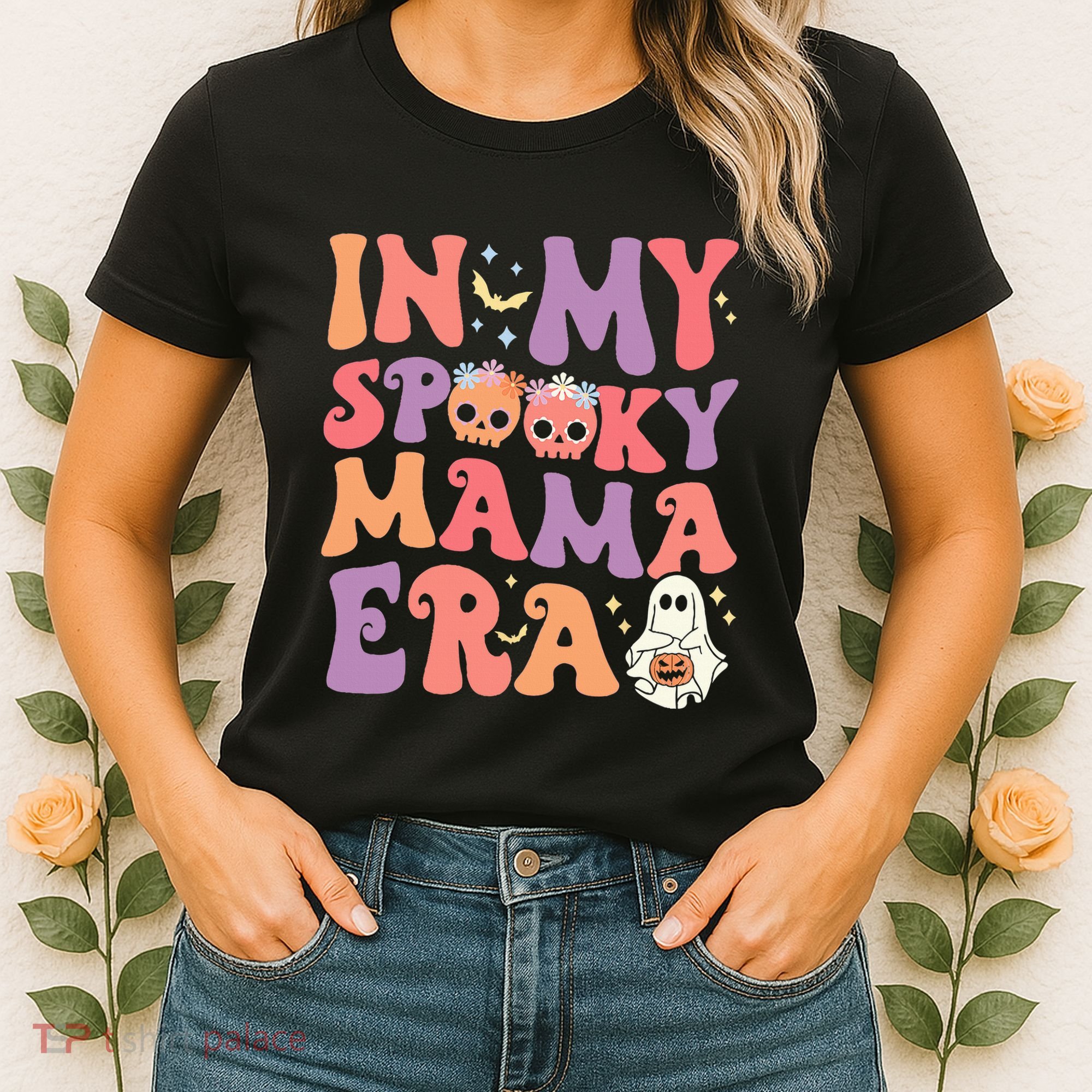 In My Spooky Mama Era Halloween Groovy Witchy Spooky Mom Women's T-Shirt