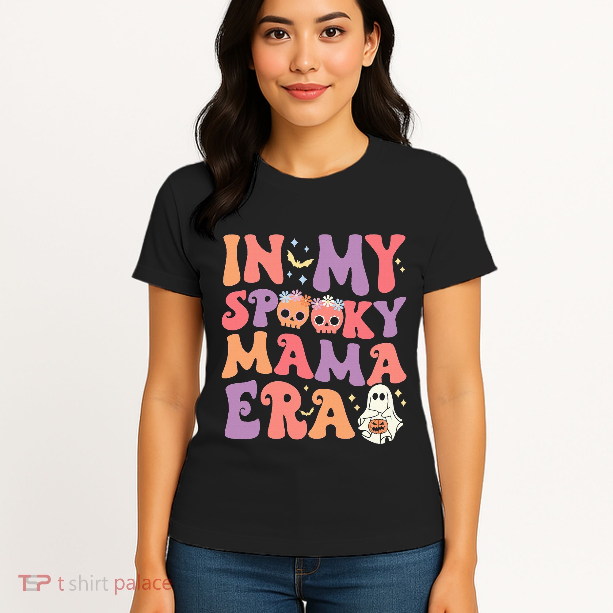 In My Spooky Mama Era Halloween Groovy Witchy Spooky Mom Women's T-Shirt