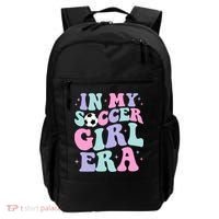 In My Soccer Era Retro Groovy Soccer Gift Backpack thumb 0