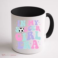 In My Soccer Era Retro Groovy Soccer Gift Coffee Mug thumb 1