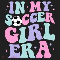 In My Soccer Era Retro Groovy Soccer Gift Golf Towel thumb 3