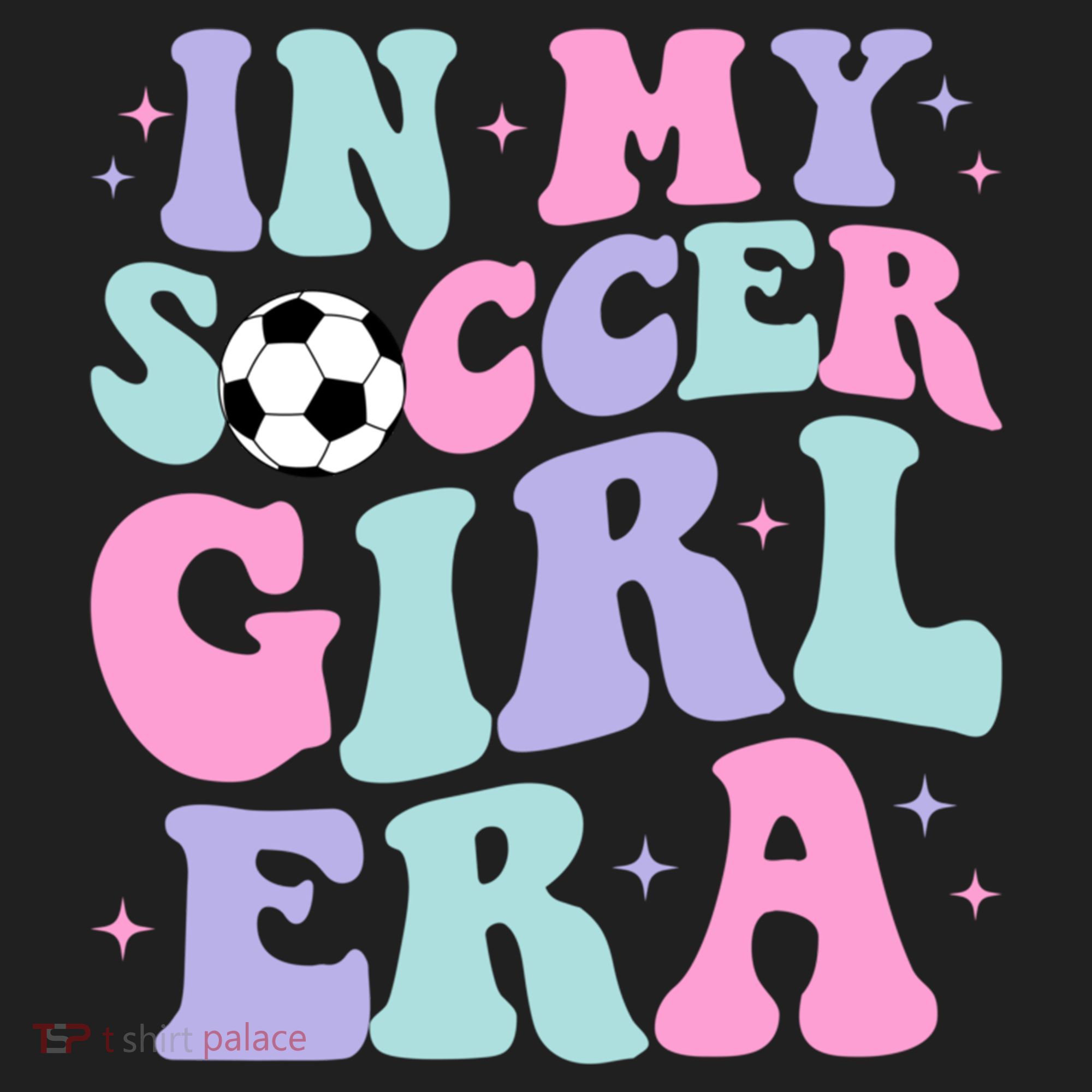 In My Soccer Era Retro Groovy Soccer Gift Golf Towel