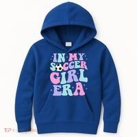 In My Soccer Era Retro Groovy Soccer Gift Kids Hoodie thumb 0