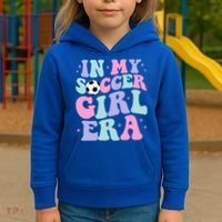 In My Soccer Era Retro Groovy Soccer Gift Kids Hoodie thumb 3
