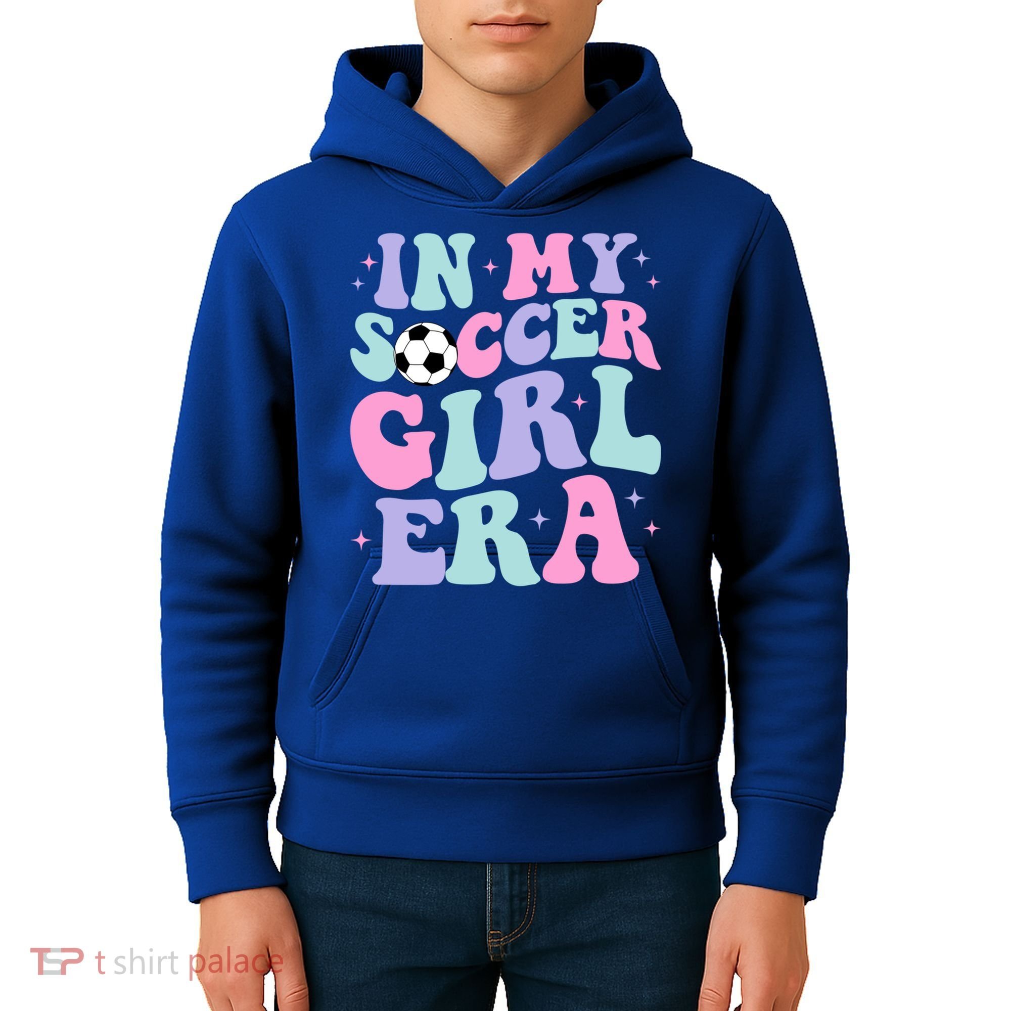 In My Soccer Era Retro Groovy Soccer Gift Kids Hoodie