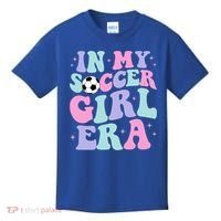 In My Soccer Era Retro Groovy Soccer Gift Kids T-Shirt thumb 0