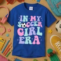 In My Soccer Era Retro Groovy Soccer Gift Kids T-Shirt thumb 3