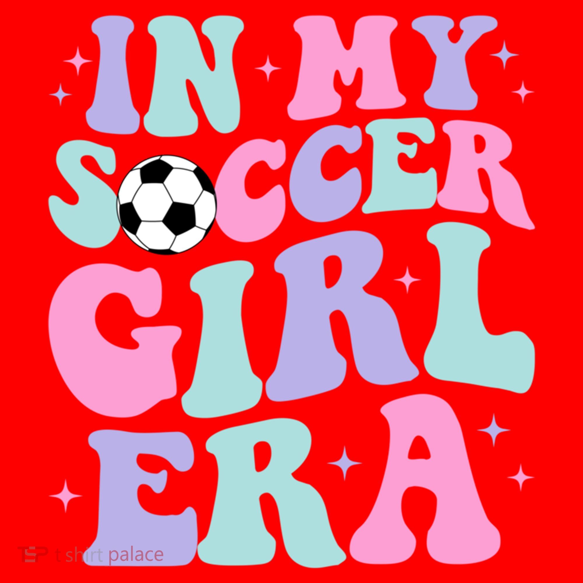 In My Soccer Era Retro Groovy Soccer Gift Santa Hat