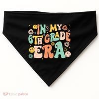 In My Sixth Grade Era Retro 6th Grade Back To School USA-Made Doggie Bandana thumb 0