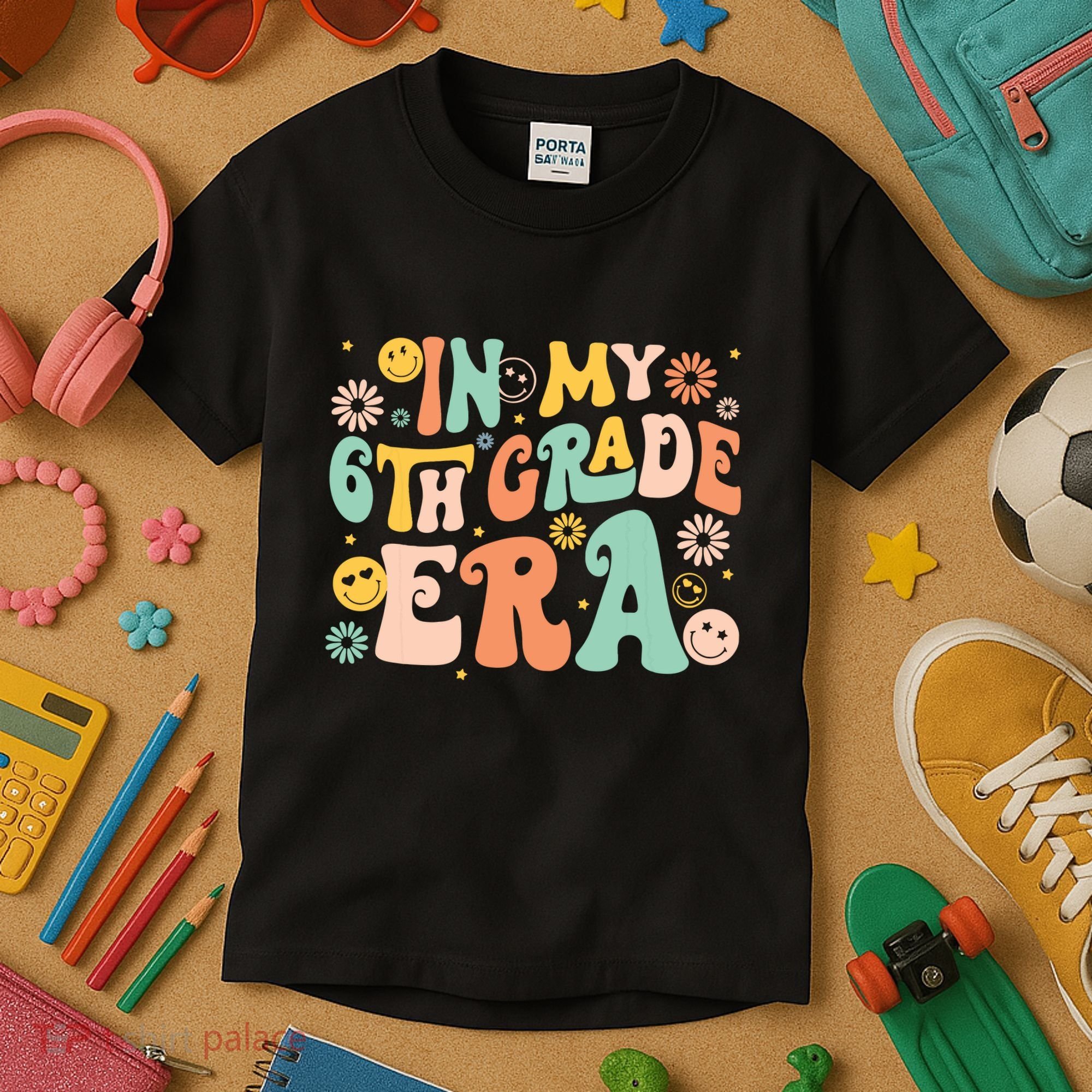 In My Sixth Grade Era Retro 6th Grade Back To School Kids T-Shirt