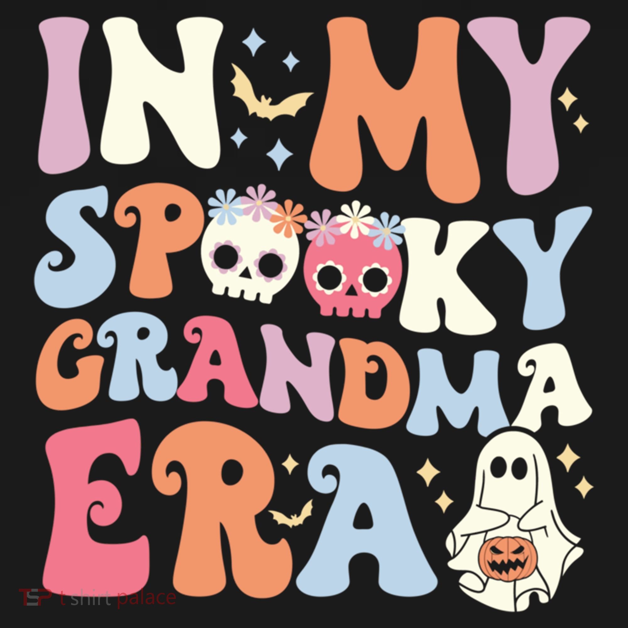 In My Spooky Grandma Era Halloween Groovy Witchy Grandma Meaningful Gift Bucket Hat