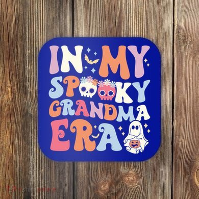 In My Spooky Grandma Era Halloween Groovy Witchy Grandma Meaningful Gift Coaster