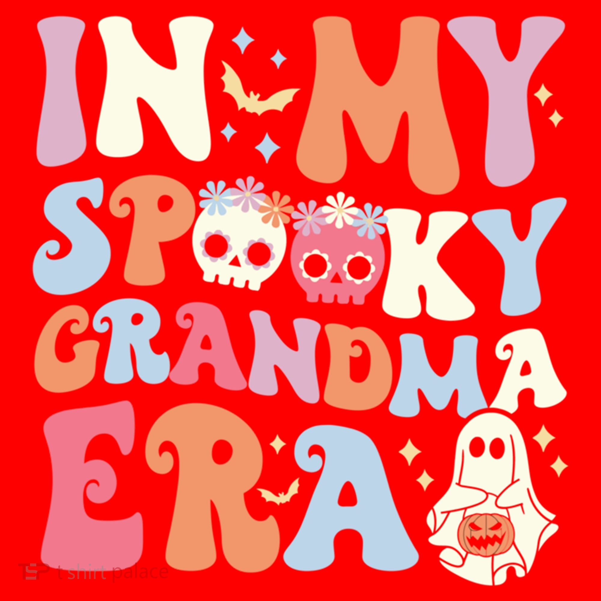 In My Spooky Grandma Era Halloween Groovy Witchy Grandma Meaningful Gift Santa Hat