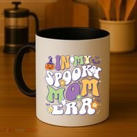 In My Spooky Mom Era Halloween Groovy Mama Retro Cute Gift Coffee Mug thumb 4