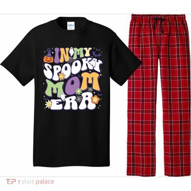 In My Spooky Mom Era Halloween Groovy Mama Retro Cute Gift Pajama Set