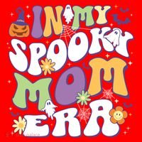 In My Spooky Mom Era Halloween Groovy Mama Retro Cute Gift Santa Hat thumb 1