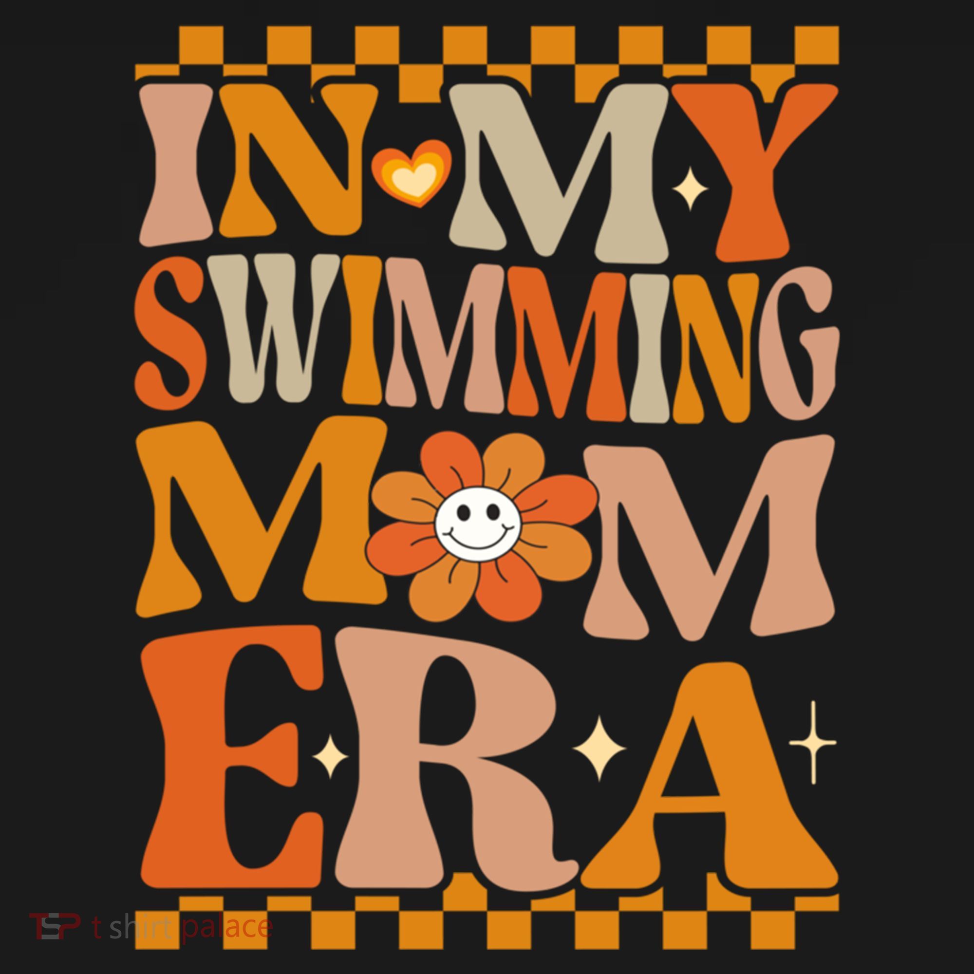 In My Swimming Mom Era Retro Groovy Hippie Swimming Cool Gift Doggie Tank