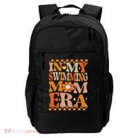 In My Swimming Mom Era Retro Groovy Hippie Swimming Cool Gift Backpack thumb 0