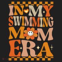 In My Swimming Mom Era Retro Groovy Hippie Swimming Cool Gift Beanie thumb 2