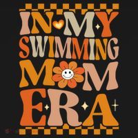 In My Swimming Mom Era Retro Groovy Hippie Swimming Cool Gift Pajama Set thumb 2