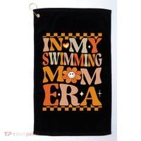 In My Swimming Mom Era Retro Groovy Hippie Swimming Cool Gift Golf Towel thumb 0