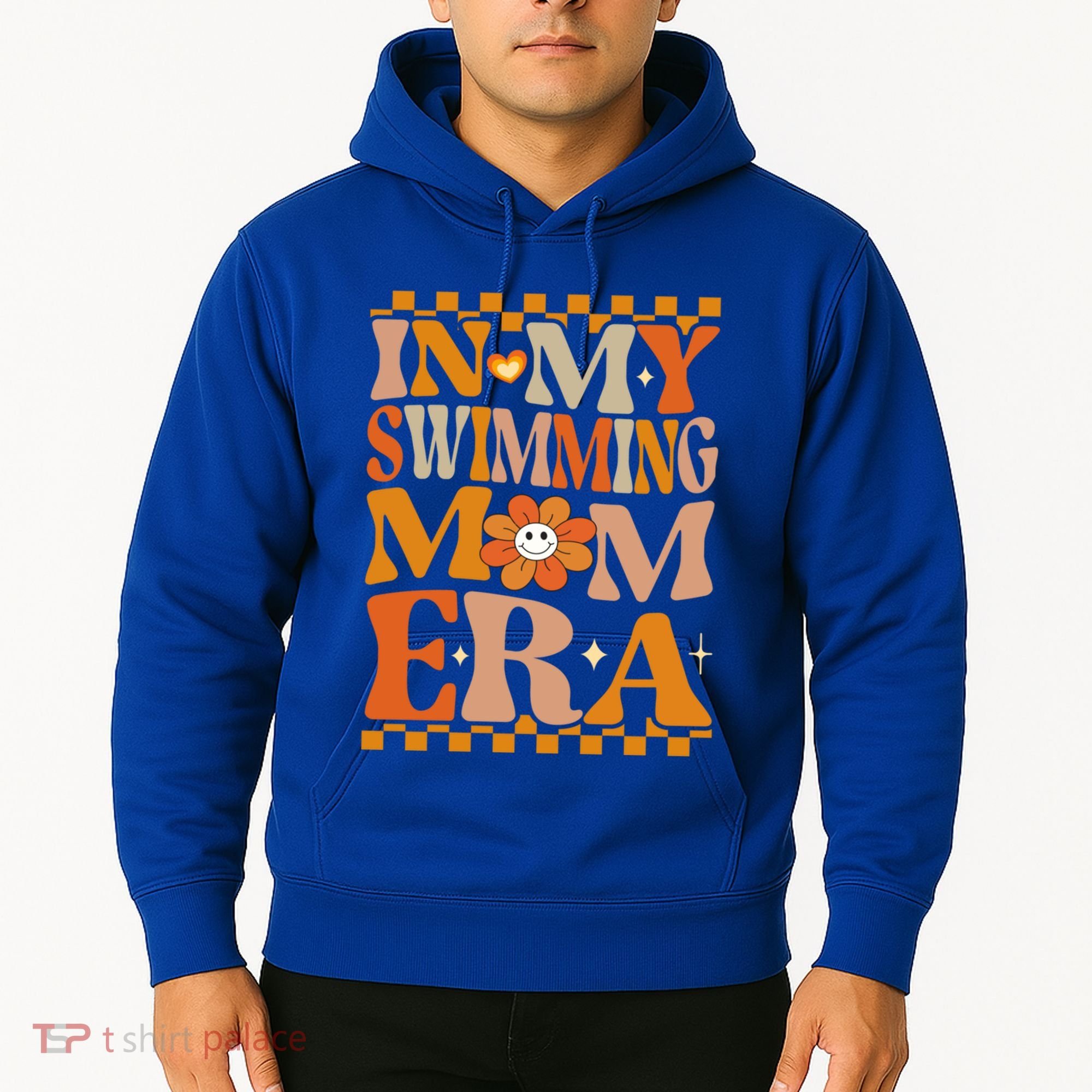 In My Swimming Mom Era Retro Groovy Hippie Swimming Cool Gift Hoodie