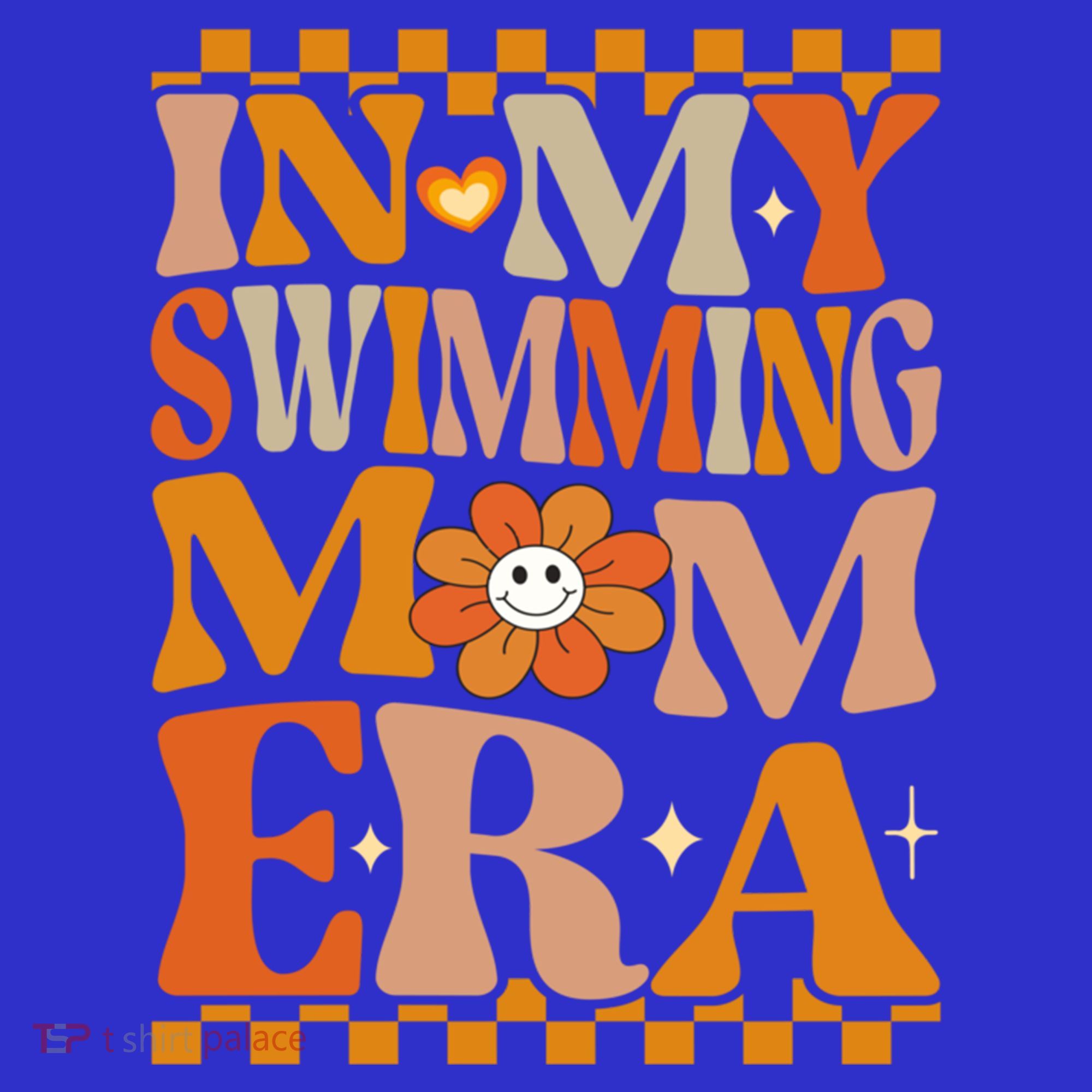 In My Swimming Mom Era Retro Groovy Hippie Swimming Cool Gift Long Sleeve Shirt