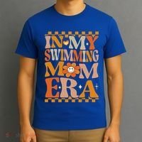 In My Swimming Mom Era Retro Groovy Hippie Swimming Cool Gift T-Shirt thumb 3