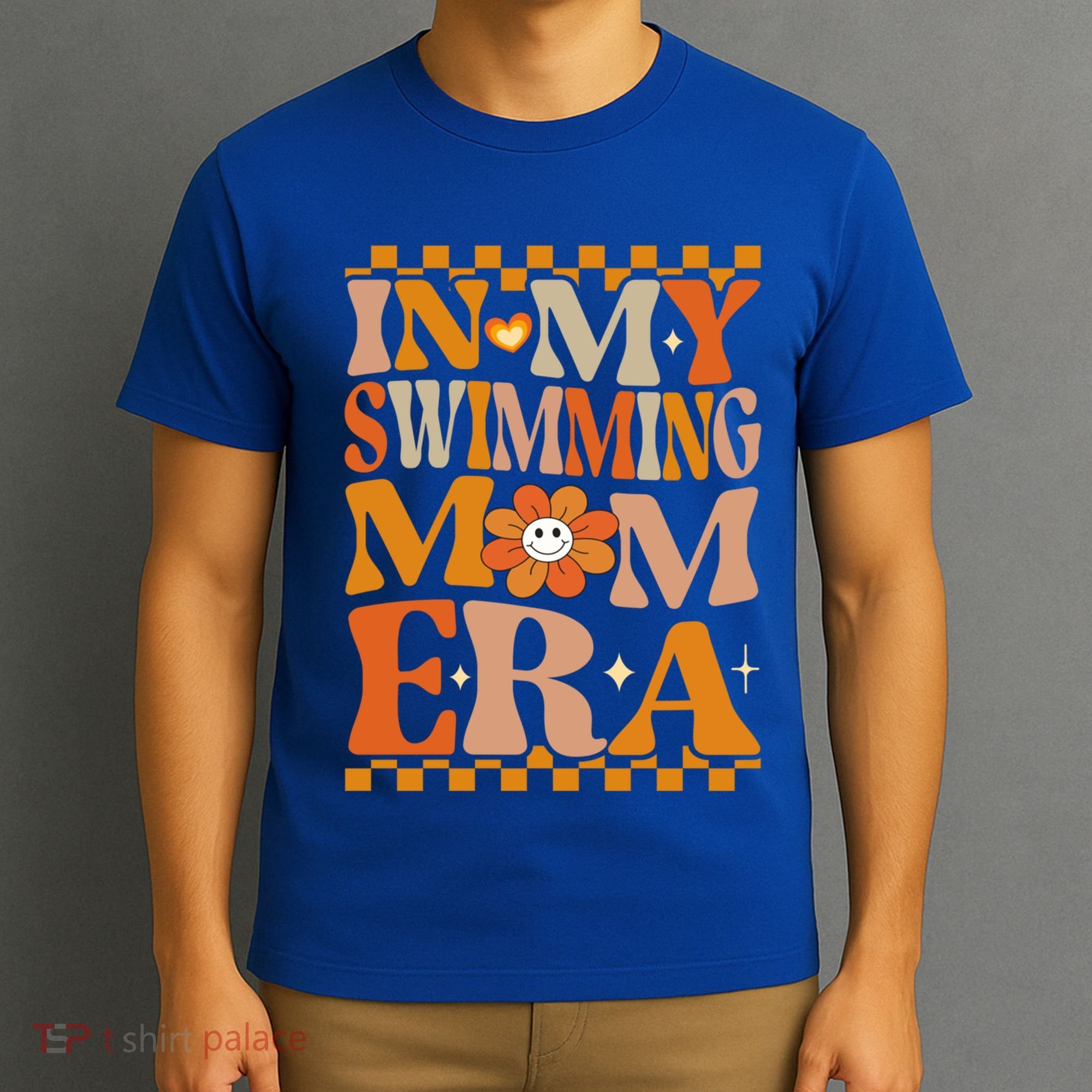 In My Swimming Mom Era Retro Groovy Hippie Swimming Cool Gift T-Shirt