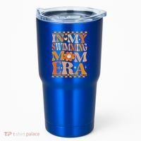In My Swimming Mom Era Retro Groovy Hippie Swimming Cool Gift Tumbler thumb 0