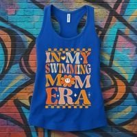 In My Swimming Mom Era Retro Groovy Hippie Swimming Cool Gift Women's Tank Top thumb 3