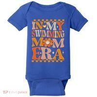 In My Swimming Mom Era Retro Groovy Hippie Swimming Cool Gift Baby Bodysuit thumb 0