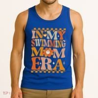 In My Swimming Mom Era Retro Groovy Hippie Swimming Cool Gift Tank Top thumb 3