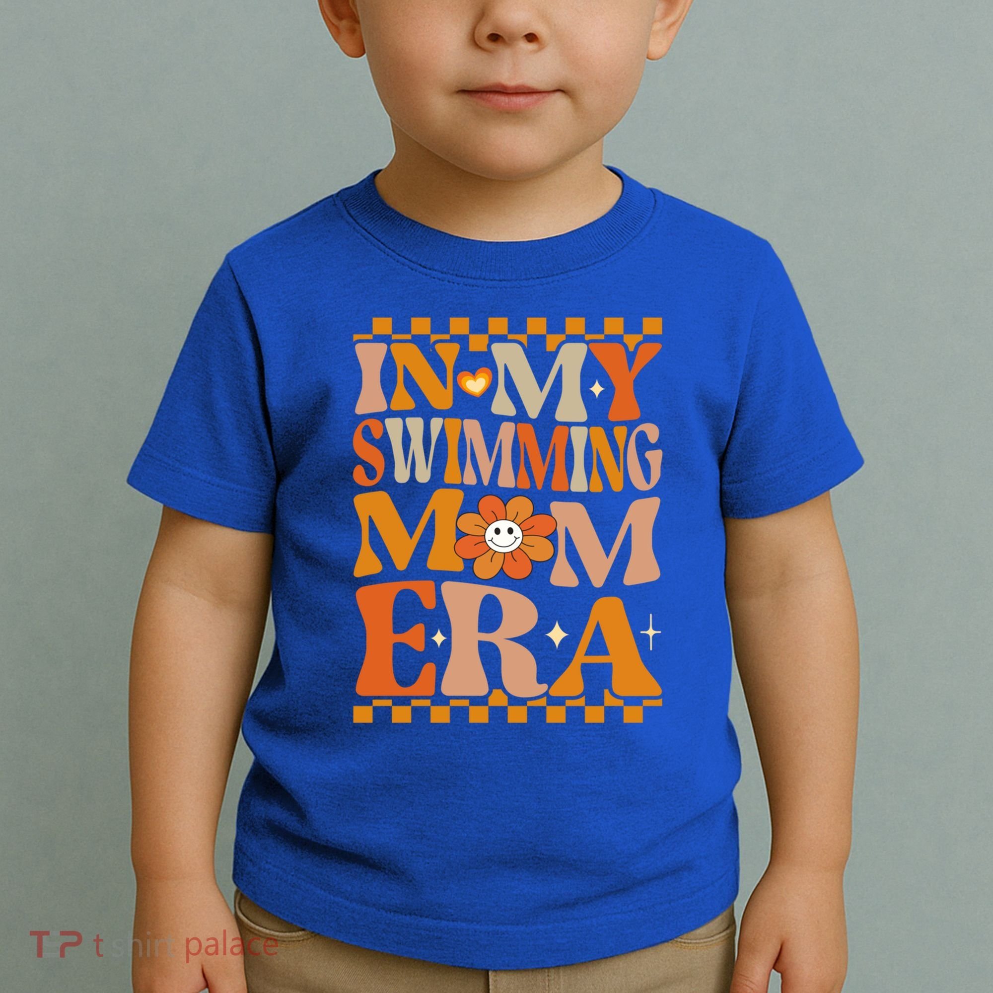 In My Swimming Mom Era Retro Groovy Hippie Swimming Cool Gift Toddler T-Shirt