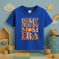 In My Swimming Mom Era Retro Groovy Hippie Swimming Cool Gift Toddler T-Shirt thumb 3