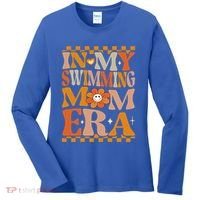 In My Swimming Mom Era Retro Groovy Hippie Swimming Cool Gift Women's Long Sleeve Shirt thumb 0