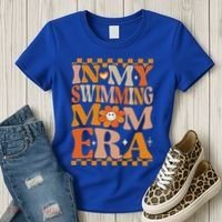 In My Swimming Mom Era Retro Groovy Hippie Swimming Cool Gift Women's T-Shirt thumb 3