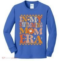 In My Swimming Mom Era Retro Groovy Hippie Swimming Cool Gift Kids Long Sleeve Shirt thumb 0