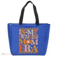 In My Swimming Mom Era Retro Groovy Hippie Swimming Cool Gift Tote Bag thumb 0