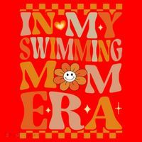 In My Swimming Mom Era Retro Groovy Hippie Swimming Cool Gift Santa Hat thumb 1