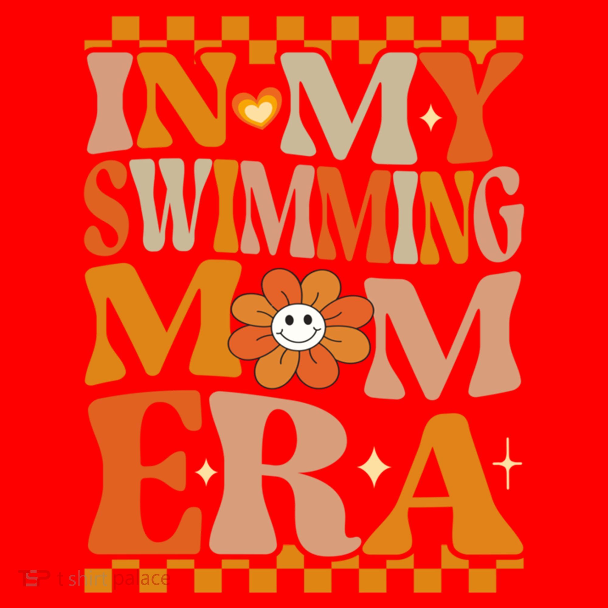 In My Swimming Mom Era Retro Groovy Hippie Swimming Cool Gift Santa Hat