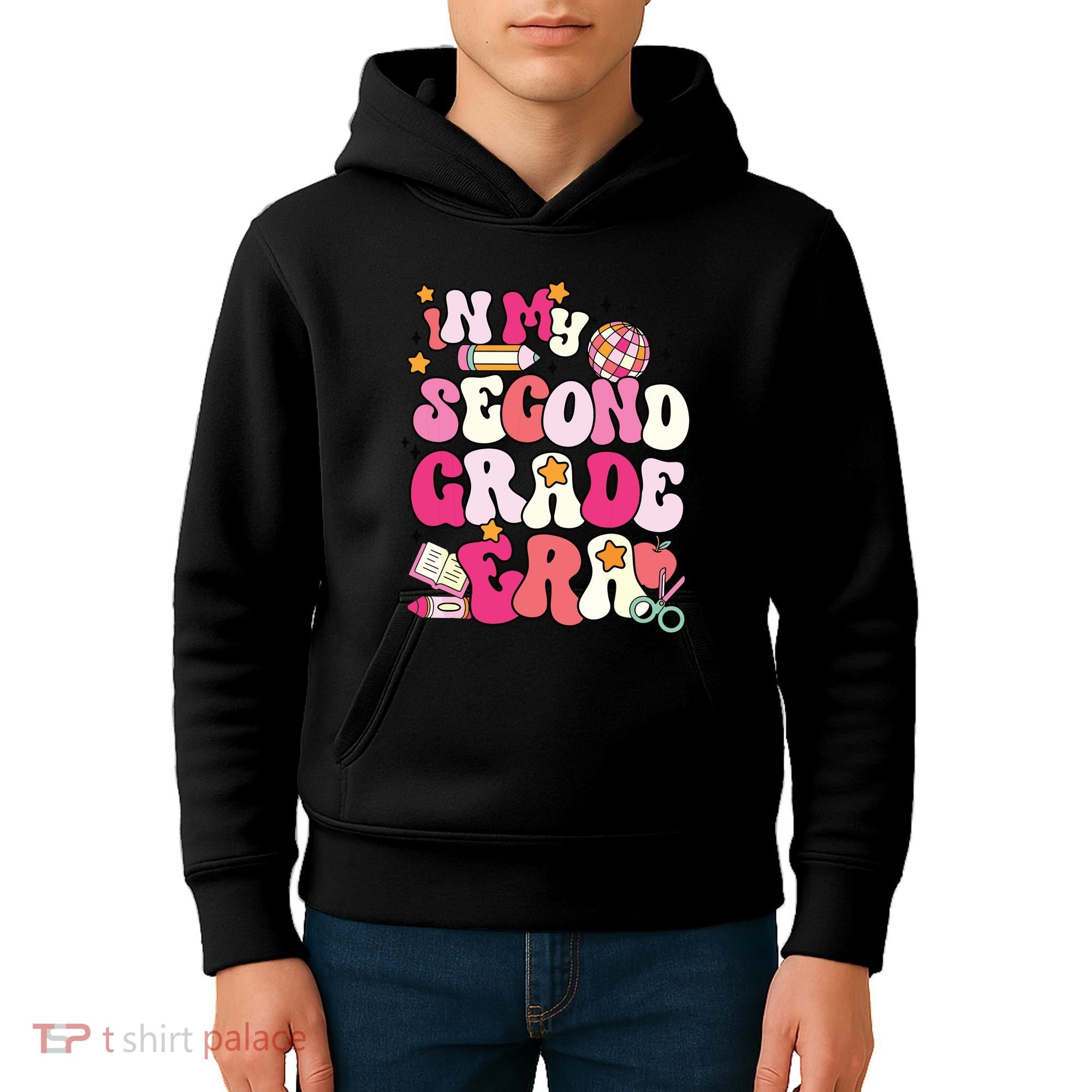In My Second Grade Era Girl Back To School 2nd Grade Teacher Kids Hoodie