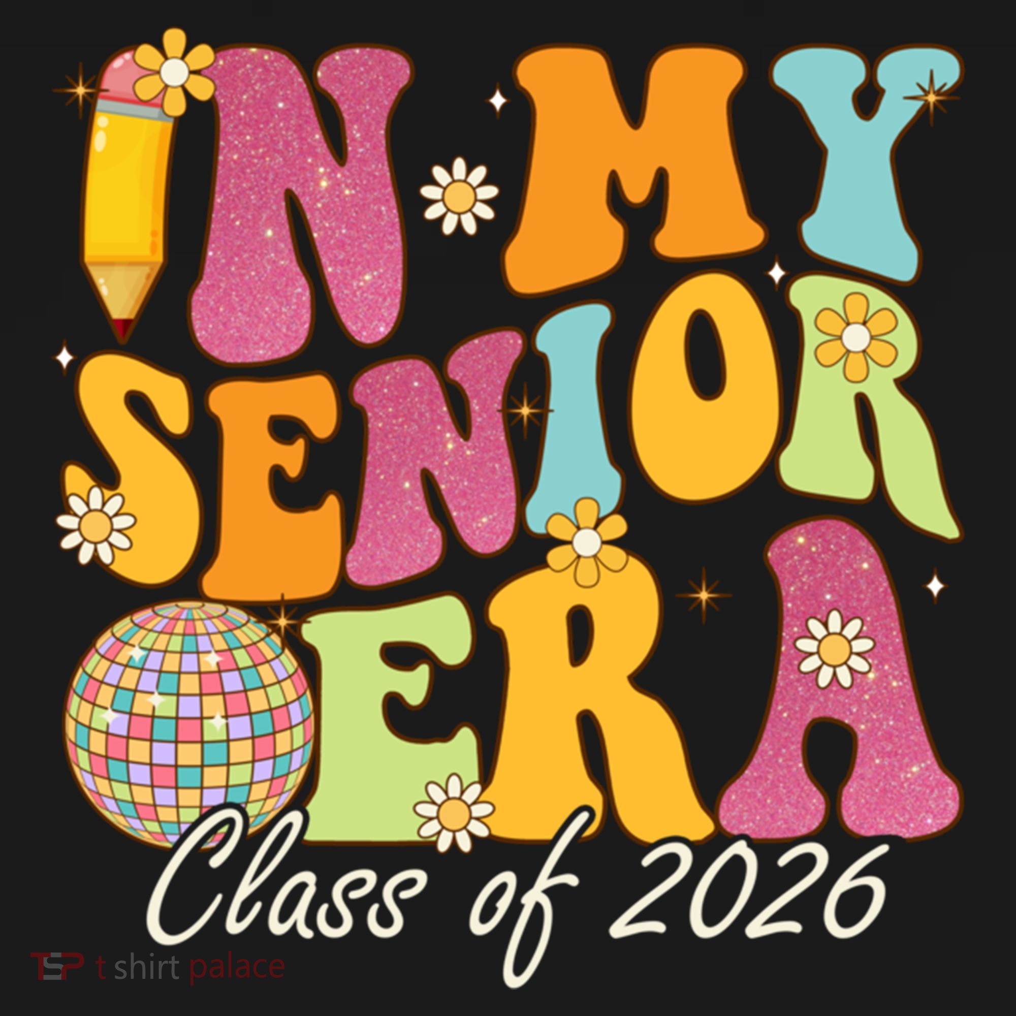 In My Senior Era Class Of 2026 Graduate Retro Groovy Funny Gift Women's Hoodie