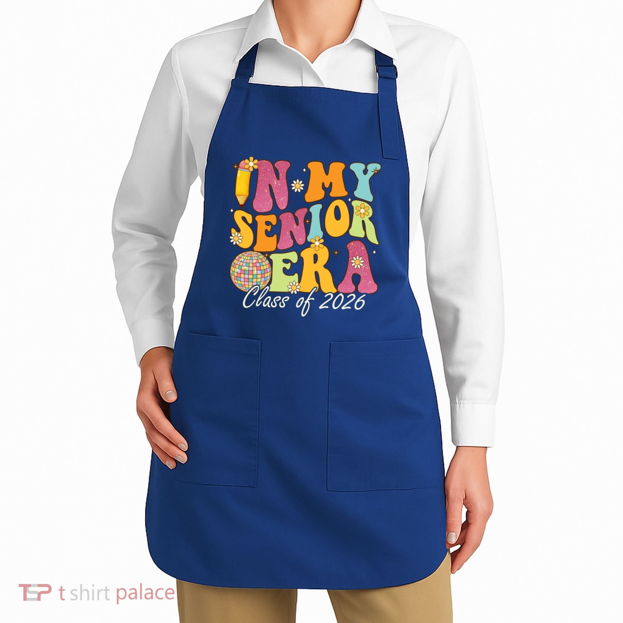 In My Senior Era Class Of 2026 Graduate Retro Groovy Funny Gift Apron
