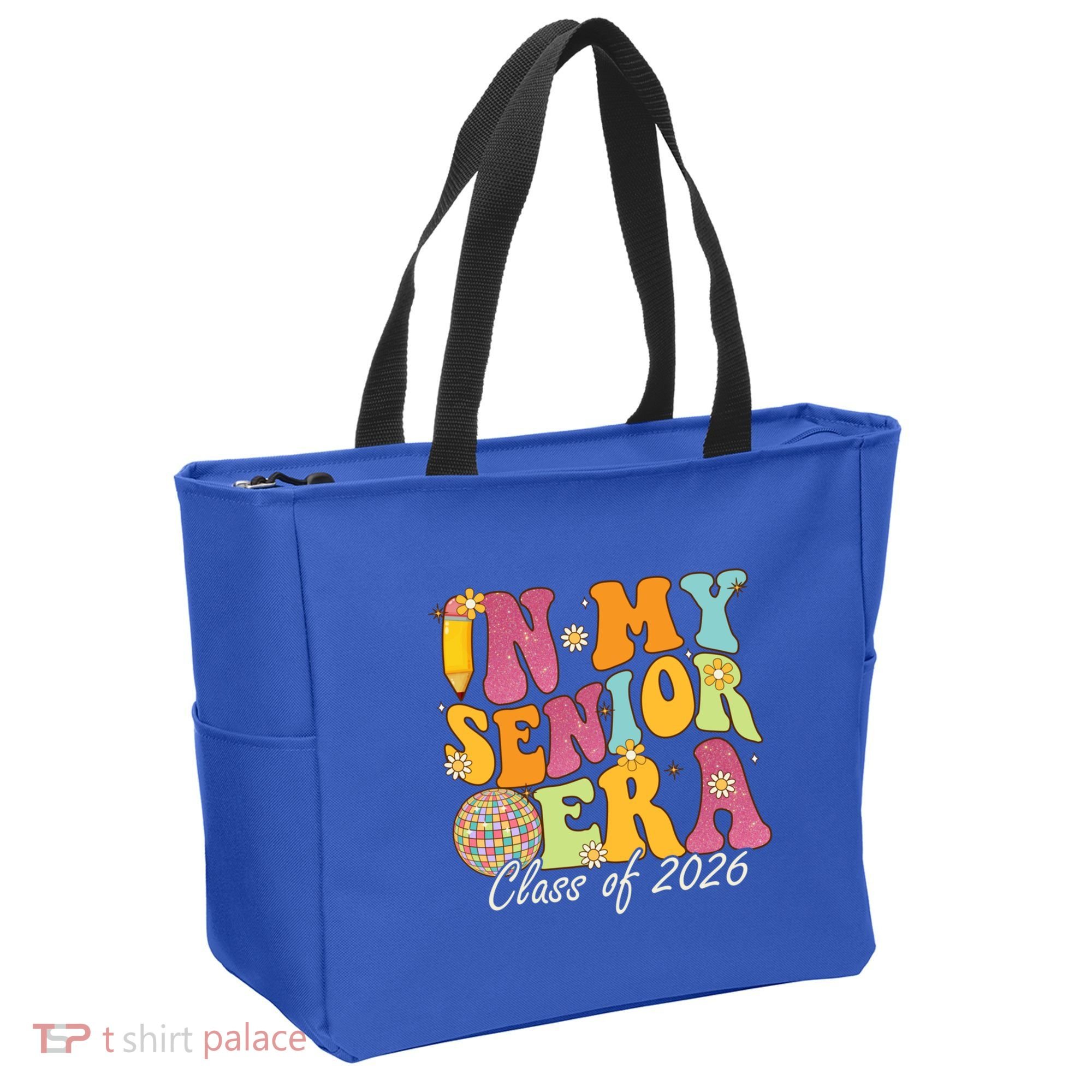 In My Senior Era Class Of 2026 Graduate Retro Groovy Funny Gift Tote Bag